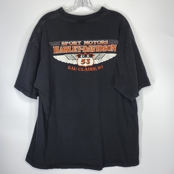 Harley Davison Black Eau Claire, Wisconsin 1999 Tshirt Size XXL - Picture 2 of 6